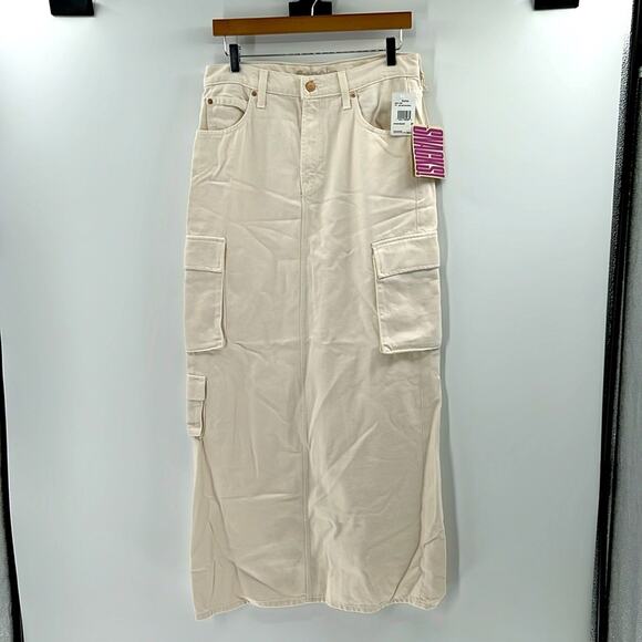 Mother Snacks The Fun Dip Cargo Maxi Skirt - Natural - 28 - New with tags - Picture 1 of 10